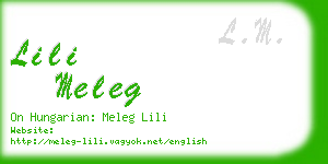 lili meleg business card